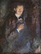 Edvard Munch Self Portrait with a Burning Cigarette oil painting picture wholesale